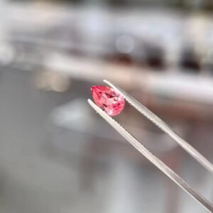 Lab-Grown Padparadscha Sapphire – Pear Cut Loose Gemstone