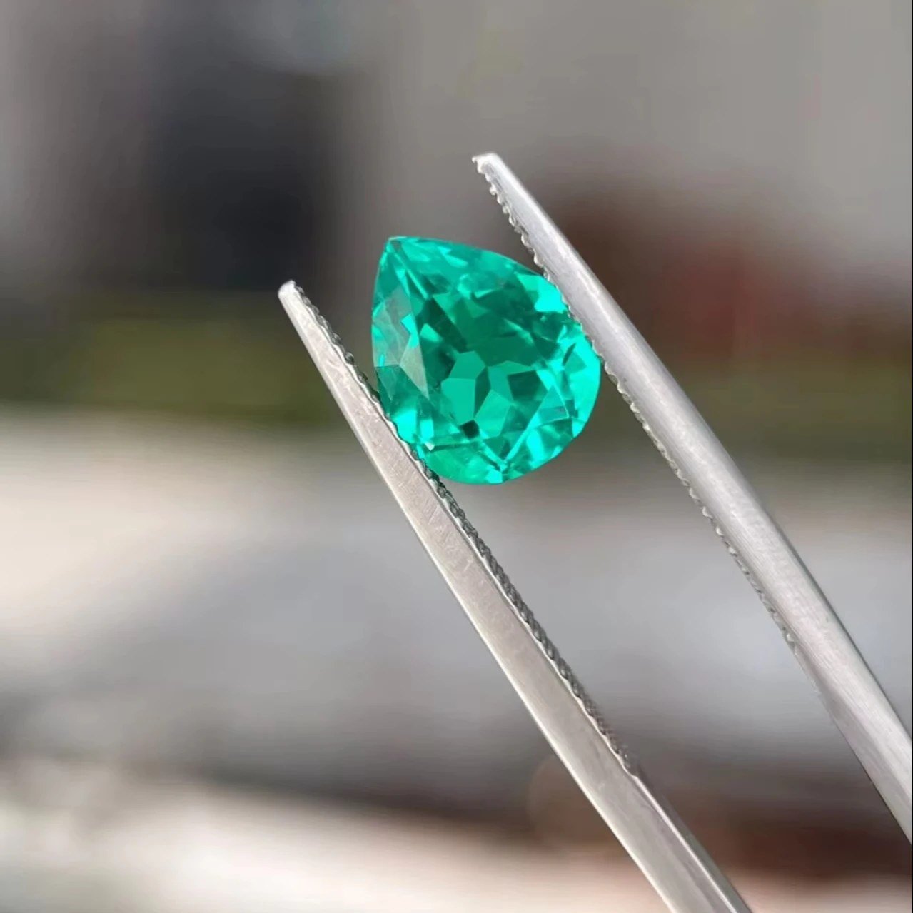 Lab-Grown Emerald – Pear Cut Loose Gemstone