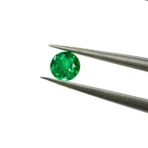 Lab-Grown Colombian Emerald – Round Cut Loose Gemstone