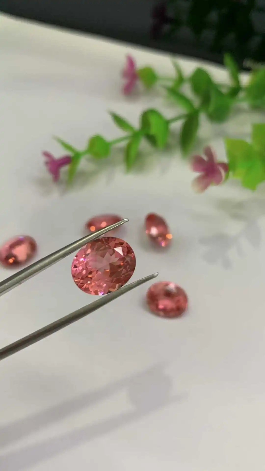 Lab-Grown Padparadscha Sapphire – Oval Cut Loose Gemstone