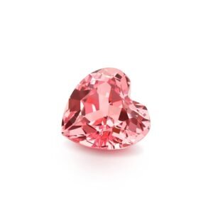 Lab-Grown Padparadscha Sapphire – Heart Cut Loose Gemstone