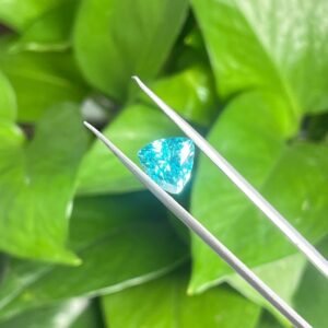 Lab-Grown Tourmaline – Trillion Cut Loose Gemstone (2)