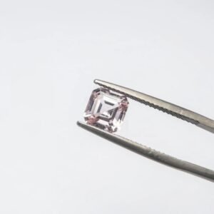 Lab-Grown Morganite – Asscher Cut Loose Gemstone
