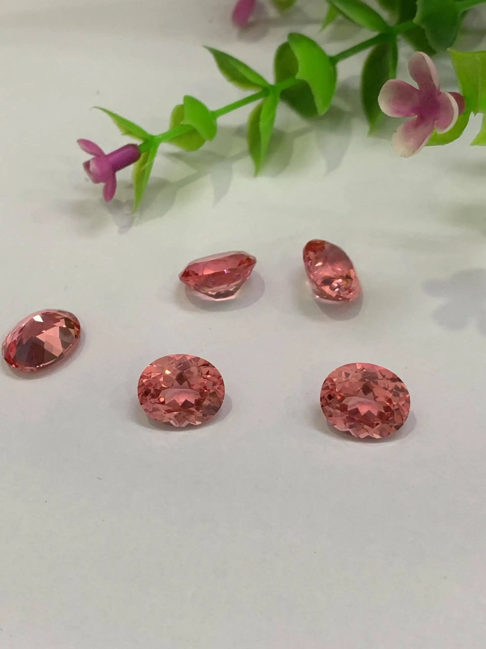Lab-Grown Padparadscha Sapphire – Oval Cut Loose Gemstone
