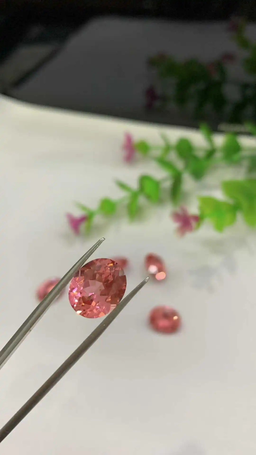 Lab-Grown Padparadscha Sapphire – Oval Cut Loose Gemstone