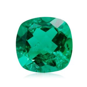 Lab-Grown Colombian Emerald – Square Cushion Cut Loose Gemstone