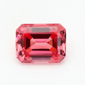 Lab-Grown Padparadscha Sapphire – Emerald Cut Loose Gemstone (Premium 5A)