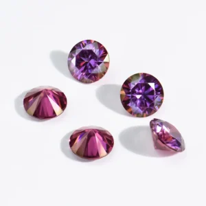 GRA Certified Moissanite Purple – Round Cut Loose Stone (2)