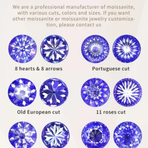 GRA Certified Moissanite DEF White – European Cut Loose Stone (2)