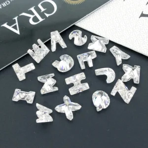 GRA Certified Moissanite – Letter / Initial Cut Loose Stone (2)