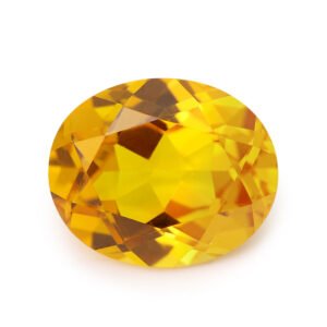 Lab-Grown Yellow Sapphire – Oval Cut Loose Gemstone (Precision Cut)